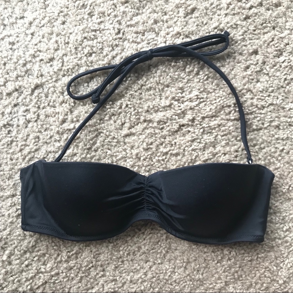 Black Bandeau Swim Bikini Top